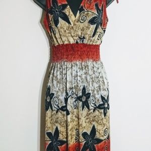 Floral Print Sundress with Adjustable Sleeve Strap